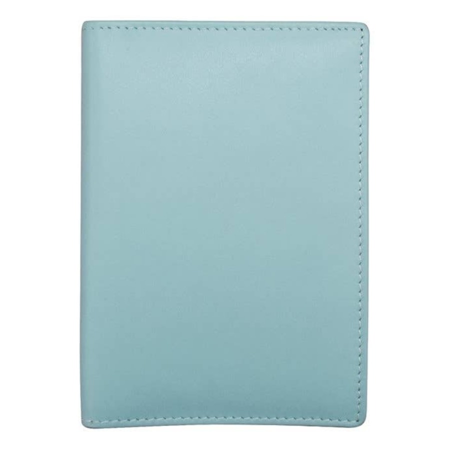 Leather Passport Wallet  Chambray